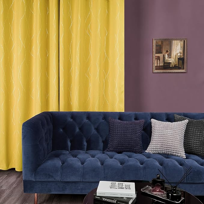Deconovo Living Room Curtains 72 Inches Long, Thermal Insulated, Room Darkening - Image 3