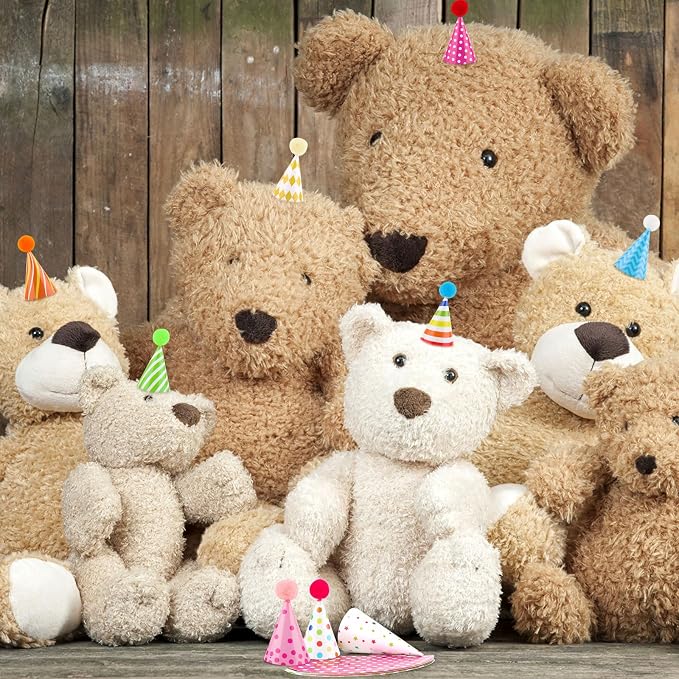 10 Pcs Mini Birthday Hats for Stuffed Animals Cone Tiny Party Hats - Image 6