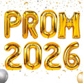 32 Inch 2026 Prom Balloons Set, Foil Mylar 2026 Number & PROM Letter Aluminum by NUMONE