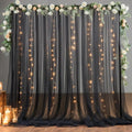 10x8ft Black Tulle Backdrop Curtain by Partisky