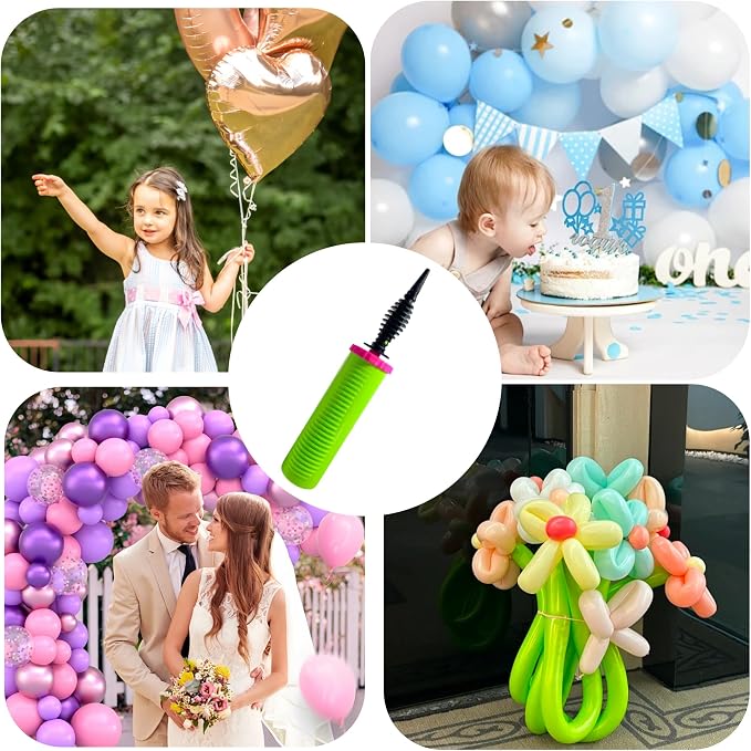 12.2-inch Dual Action Balloon Pump, Manual Handheld Balloon Inflator - Image 7