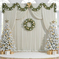 50 ft x 10 ft Wrinkle Free Beige Backdrop Curtain by Outpain