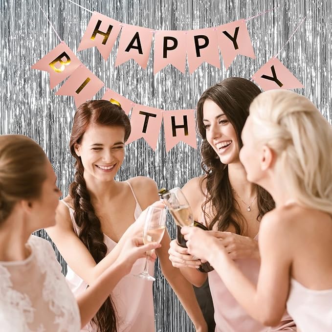 20 Pack Silver Backdrop Curtain Party Decorations Foil Fringe Backdrop Silver - Image 5