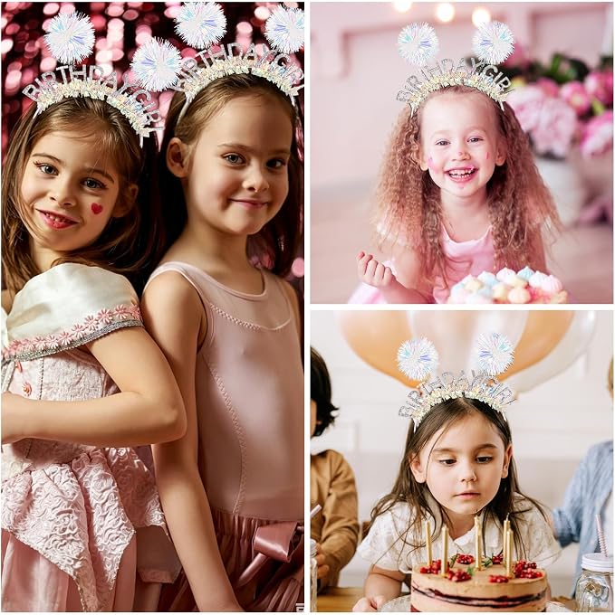 CIEHER Birthday Girl Headband Birthday Crown - Image 3