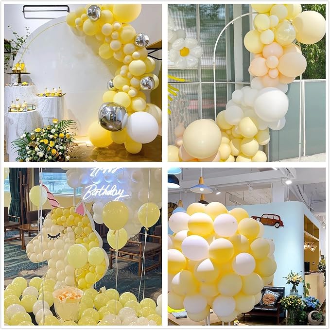 412pcs Pastel Yellow Balloon Garland Arch Kit 18 12 10 5 Inch Different Sizes - Image 6