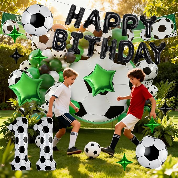 40 Inch Soccer Number 11 Balloon Set, Soccer Birthday Party Decorations | - Image 4