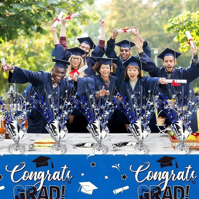 Graduation Table Centerpiece Party Decoration Foil Spray Centerpiece | Star - Image 3