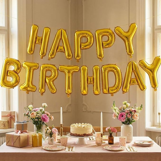 Gold Letter V Balloons, 40 Inch Large Foil Letter Balloons, Custom Phrase - Image 3
