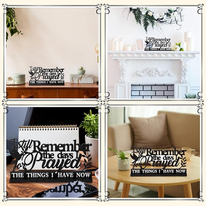 Geetery Inspirational Table Centerpieces Wooden Religious Inspirational Home - Image 6