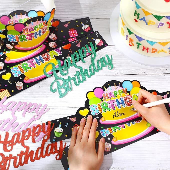 Yunsailing 36 Pcs Happy Birthday Crowns - Image 4