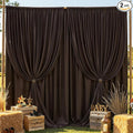 20×14 ft Brwon Wrinkle Free Backdrop Curtain, Soft Silky Polyester Wedding by ENJOYYOURPARTY