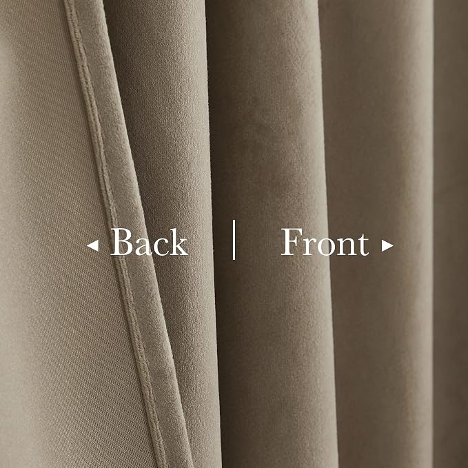 Camel Beige Sliding Door Curtains - Image 3