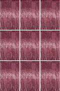 Voircoloria Burgundy Foil Fringe Backdrop Curtains, Birthday Party Decorations by Voircoloria