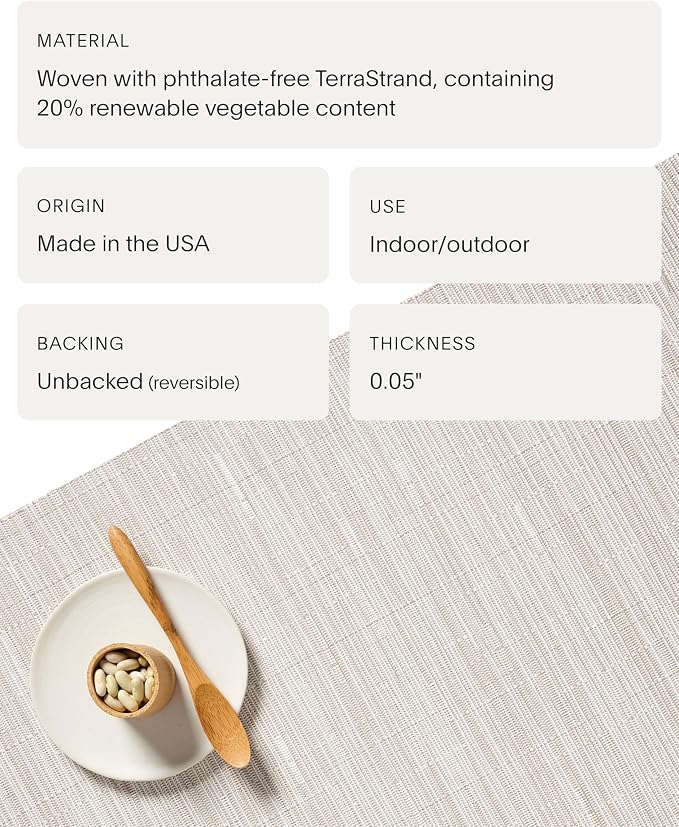 Chilewich Bamboo Placemats Set of 4, Woven Rectangle Placemats | Reusable - Image 4
