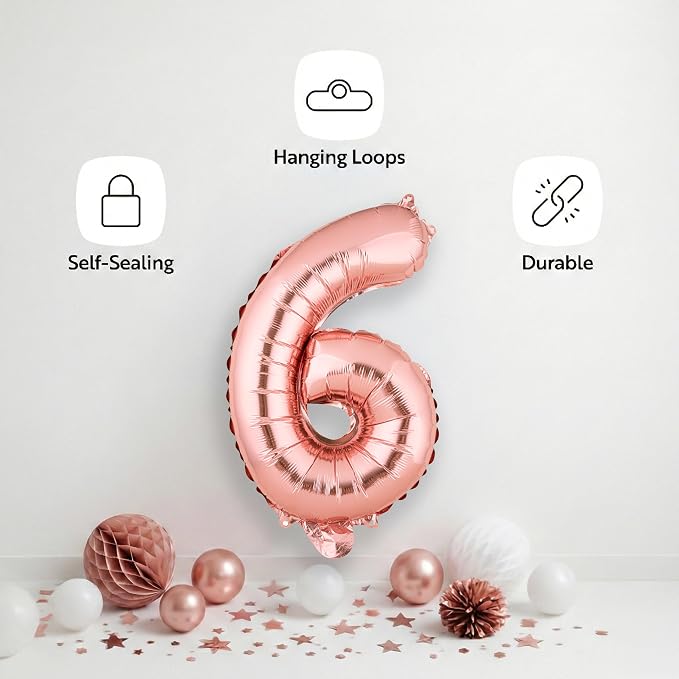 Restaurantware-Balloonify 16 Inch Number Balloon, 1 Digital Party Balloon - Image 4