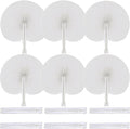 100 Pcs White Round Paper Fans | Foldable Handheld Fans by Bestage