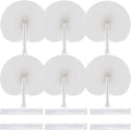 60 Pcs White Round Paper Fans | Foldable Handheld Fans by Bestage