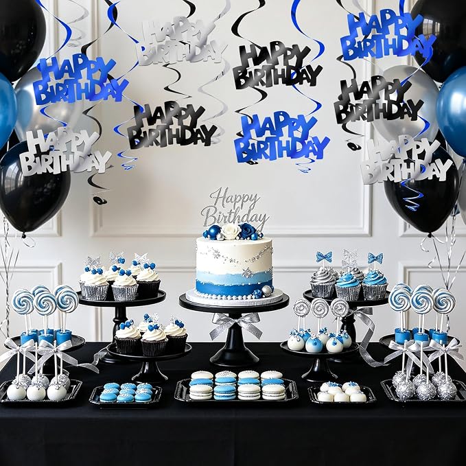 BEISHIDA 12 Pcs Happy Birthday Hanging Swirl Decorations, Men Boys Birthday - Image 5