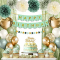 Sage Green Happy Birthday Party Decorations by HEDUPT