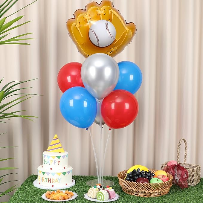 4 Sets Baseball Party Balloons Stand Kit - Image 4