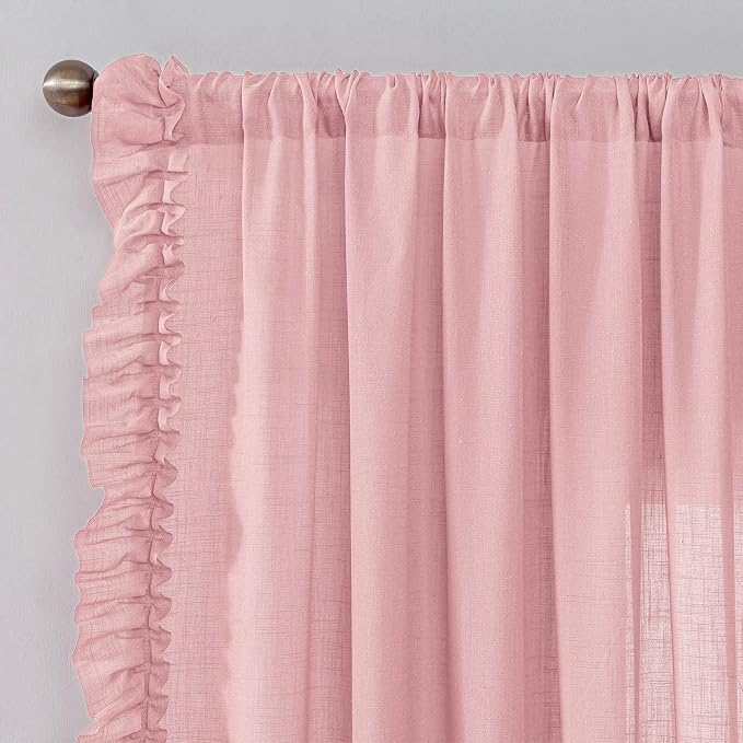 TERLYTEX Blush Pink Linen Curtains - Image 2