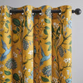 Topfinel Kitchen Curtains 45 Inch Length Mustard Yellow Vintage Blackout by Topfinel