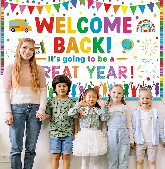 Welcome Back Backdrop Banner It's going to be a Great Year Banner Back to - Image 6