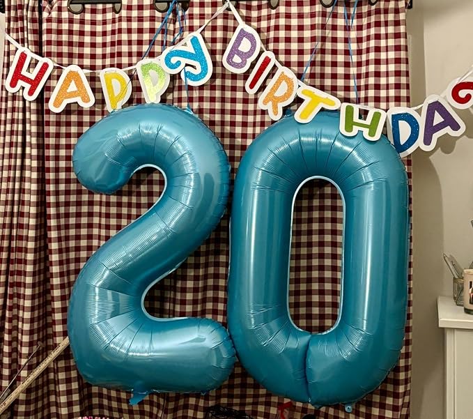 Number Balloons 0 Balloon 40 inch Light Blue - Image 4