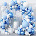Blue Balloon Arch Kit 86Pcs Pastel Blue White Balloons Garland Kit by Domgoge