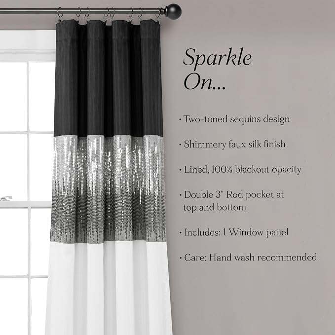 Lush Decor Night Sky 100% Blackout Window Curtain Panel Single 42"W x 84"L - Image 8