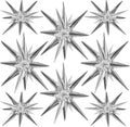 TONIFUL 8 Pcs Explosion Star Balloons Silver Foil Balloon Party Decorations | 2 by TONIFUL