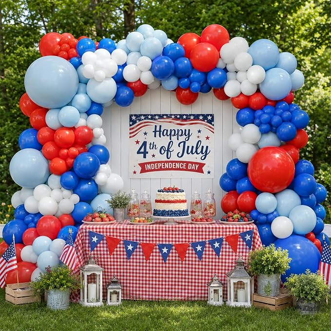 Red Blue White Balloons - Image 3
