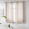 MYSKY HOME Boho Curtains for Bedroom 63 Inch Long Linen Look Semi Sheer Back by MYSKYHOME