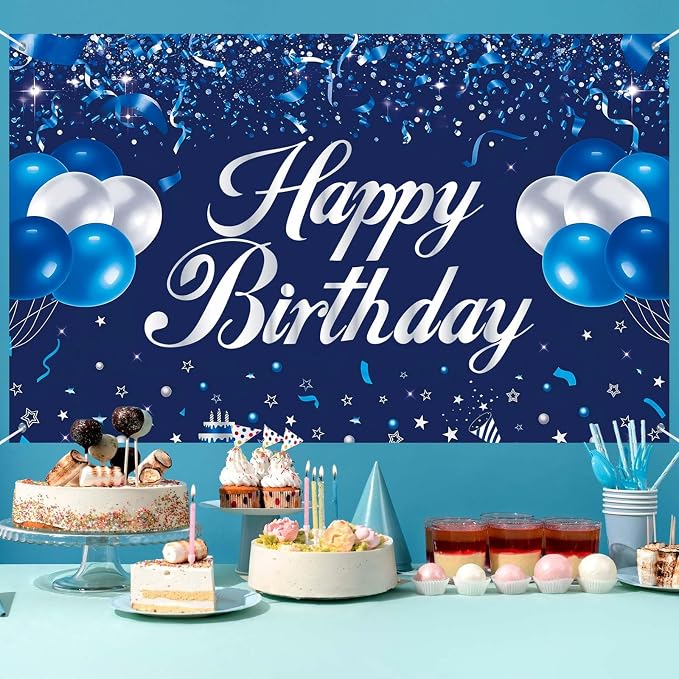 Happy Birthday Backdrop Banner, Happy Birthday Party Decorations Yard Sign - Image 3