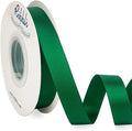 Ribbli Forest Green Satin Ribbon 5/8 inch x Continuous 25 Yards, Double Faced by Ribbli