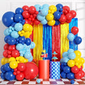 Red Blue Yellow Balloon Arch Garland Kit Birthday Party Decorations | Video by Payolorn