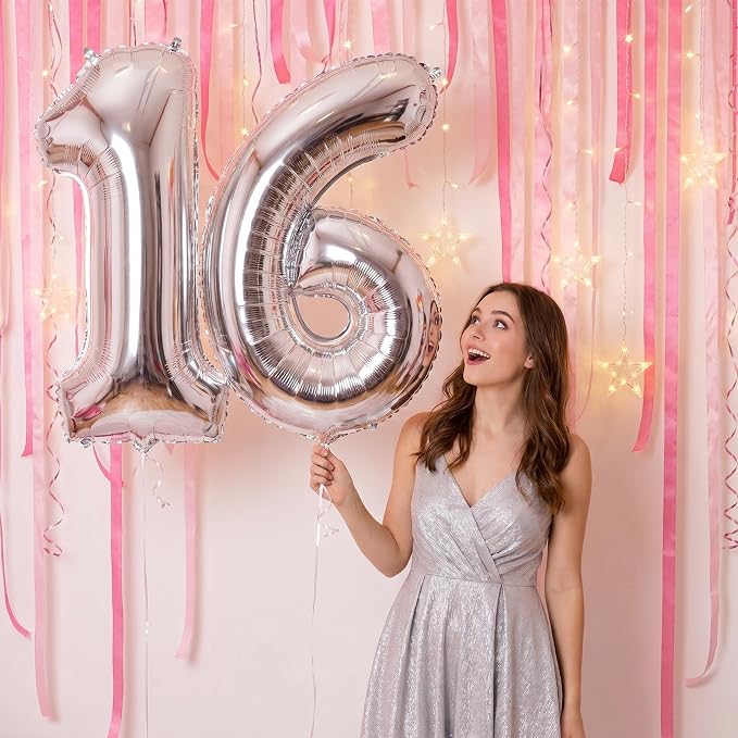 YPSelected 32 Inch Large Foil Helium Number Balloon Birthday Wedding Party 0-9 - Image 3