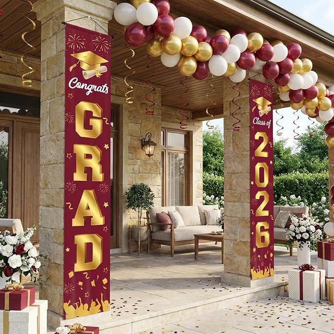 Graduation Decorations 2026 Porch Banner, Congrats Grad Class of 2026 Banner - Image 8