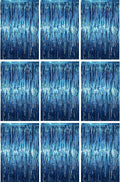 Voircoloria Retro Blue Foil Fringe Backdrop Curtains, Birthday Party Decorations by Voircoloria