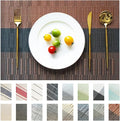Placemats Set of 8 Vinyl/Plastic Woven Place Mats by Unknown