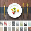 Placemats Set of 4 Vinyl/Plastic Woven Place Mats by Unknown