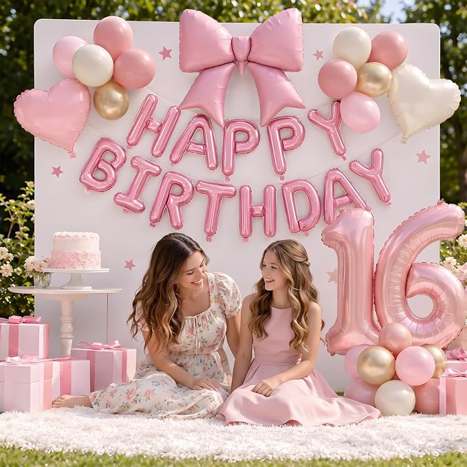 Dusty Pink Number 16 Balloon, Sweet 16th Birthday Decorations - Image 4