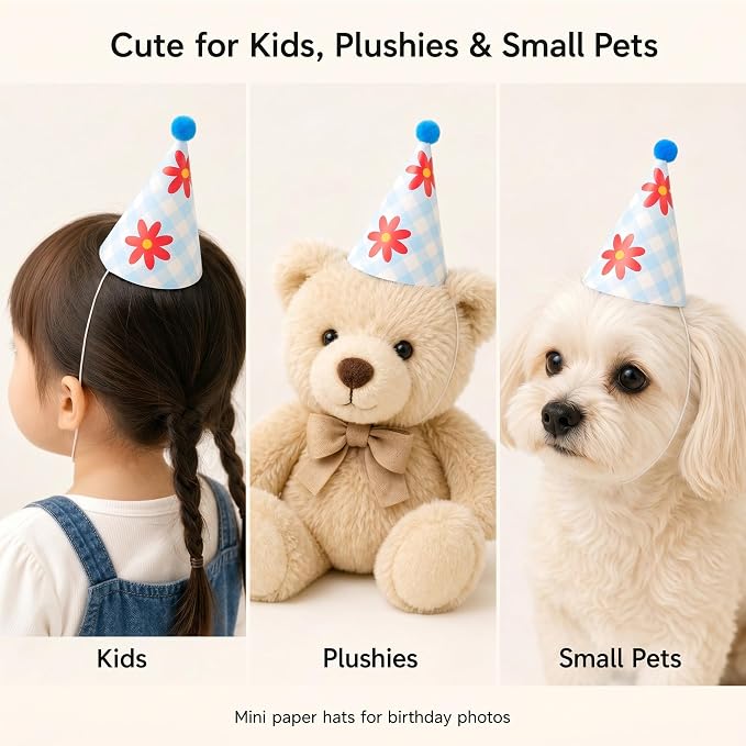 Olen Party Hats for Kids Birthday, 11 Pack Birthday Hats - Image 4