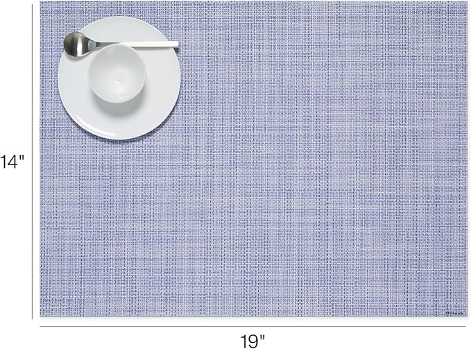 Chilewich Mini Basketweave Placemats, Woven Rectangle Placemats Set of 4 | Easy - Image 2