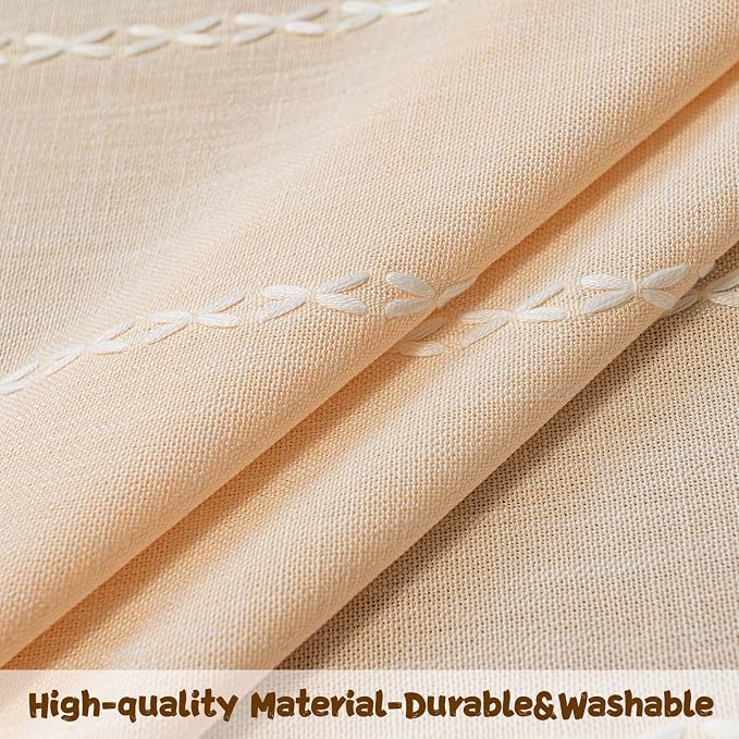 Sutuo Home Boho Sliding Door Curtains, Bohemian Semi Blackout Curtains Tassels - Image 7