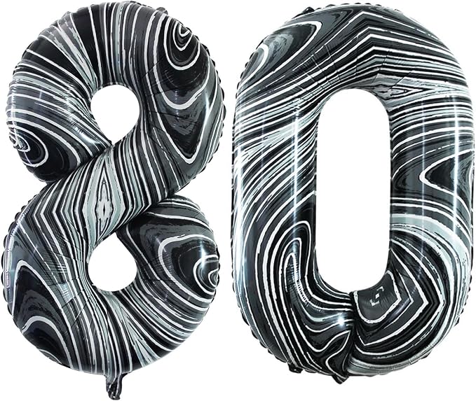 Number 80 Balloons for 80th Birthday Party Decorations, 42 Inch Jumbo Foil by GOER