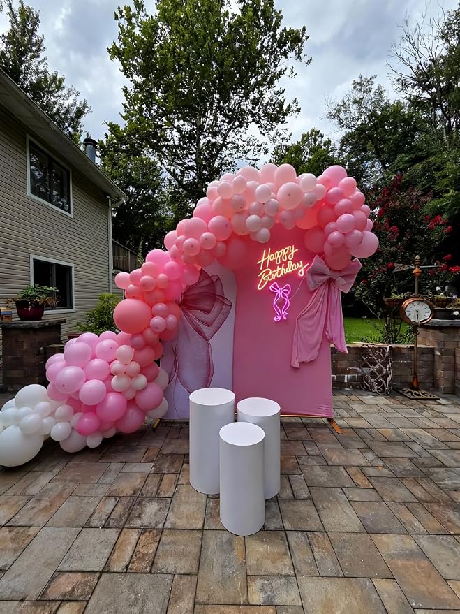 Pink and White Balloons for Baby Shower Bridal Shower Birthday Decorations | - Image 5