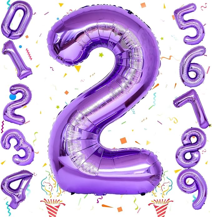 40 Inch 2nd 20th Birthday Number Balloon, Self Inflating Number Balloon - Image 8