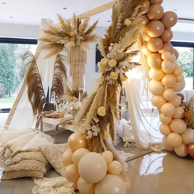 PartyWoo Nude Balloons 127pcs Apricot Fall Color 36 18 12 10 5 Inch | 36 18 12 - Image 6