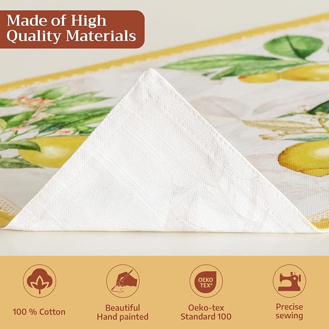 Maison d' Hermine Placemats Set of 4 Reusable 100% Cotton | Cloth Place Mats - Image 3